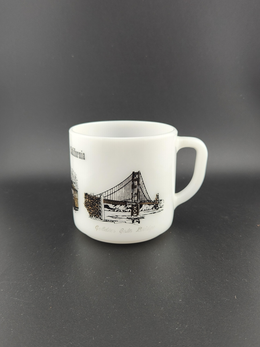 White Golden Gate Bridge Glass Coffee Mug